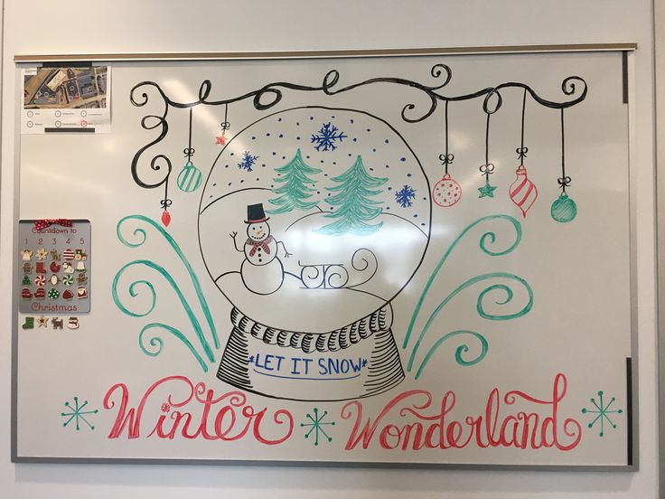 a snow globe is hanging on the wall in front of a sign that says winter wonderland