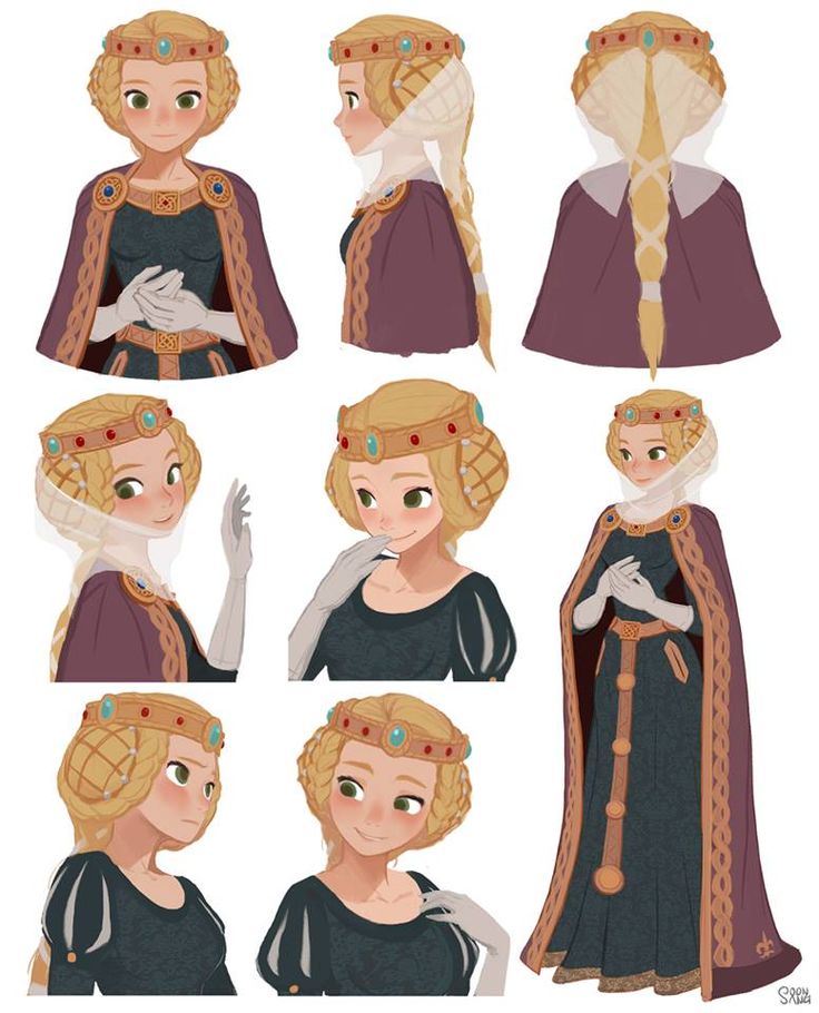 the different hairs and hair styles for princess aurora from disney's frozen tale, which is