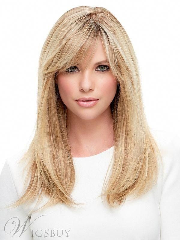 Woman With Blonde Hair, Blonde Hair Extensions, Real Hair Wigs, Human Hair Color, Remy Human Hair Wigs, Frontal Hairstyles, Fresh Hair, Side Bangs, Long Blonde