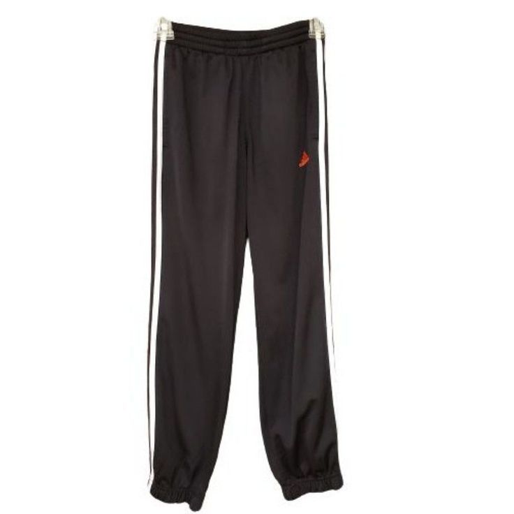 Adidas Boys' Sportswear Joggers Cuffed Lined Sweatpants With Pockets Embroidered Logo Elastic Waistband With An Internal Drawstring For Easy Adjustments Side Slit Hand Pockets Soft Fleece Interior Traps Warmth To Keep You Comfortable Straight Leg Style Loose Fit Boys Medium Mat'l Flat Mea: 27" Inseam, 35 1/2" Length Excellent Condition Ships Immediately All Items Are Cleaned And Sanitized. Smoke And Pet Free Home Thank You Adidas, Boys, Pants, Athletic, Fleece, Joggers, Track, Sportswear, Wind Runner, Cuffed, Coldgear, Warm Up, Large, Black, Lined, Essential Loose Fit, Workout, Pockets, Active, Running, Fitness, Winter, Essential, New, Wind Runner, Soccer Pants, Adidas Bottoms, Athletic Sweatpants, Black And White Pants, Striped Sweatpants, Sweatpants With Pockets, Girls Joggers, Cuffed Joggers