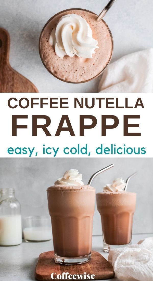 coffee nutella frappe is an easy, icy cold drink