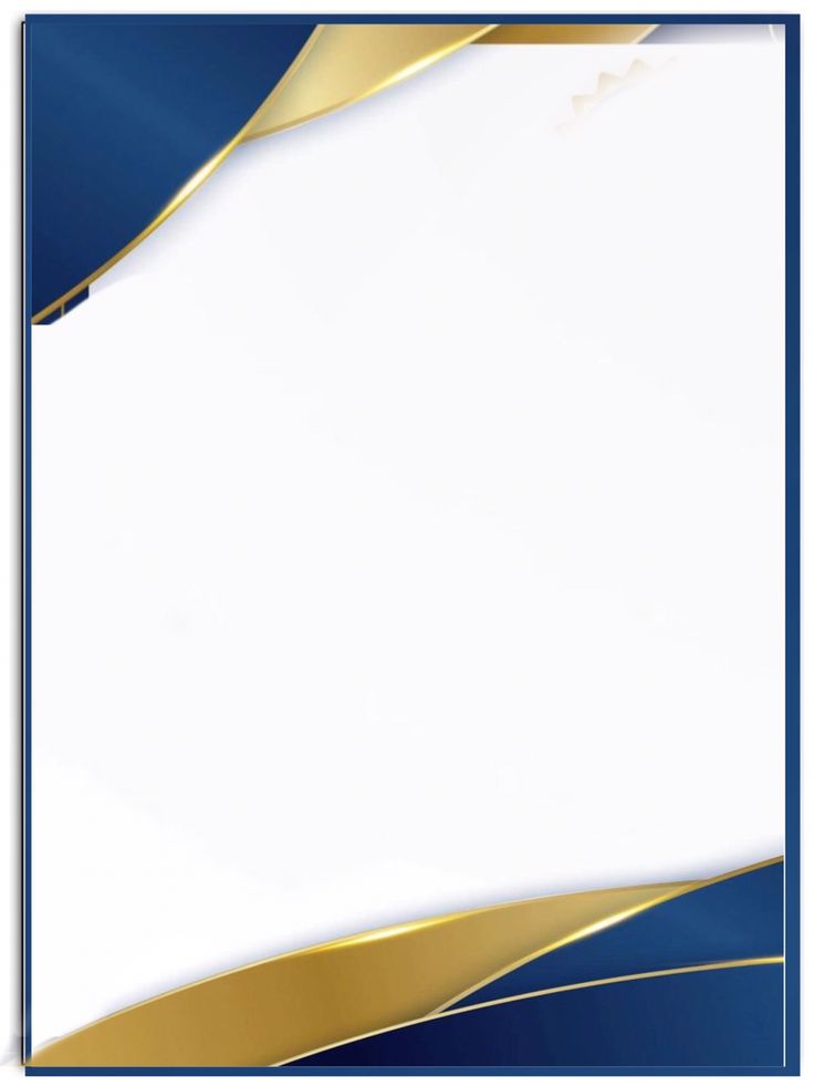 an abstract blue and gold background with white paper