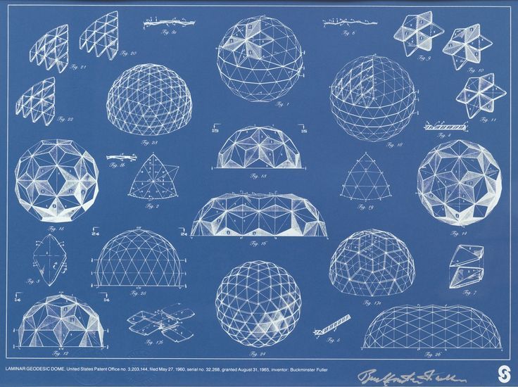 the blueprinted poster shows different shapes and sizes of balls, which are on display