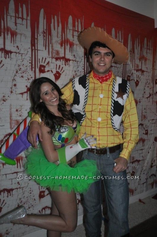 a man and woman dressed up in costumes