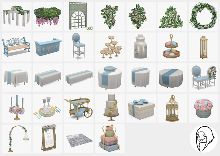 a bunch of different types of furniture and decorations