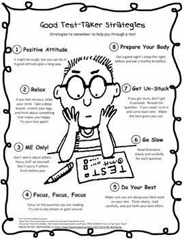 a poster with instructions on how to use test - taking techniques for writing and reading