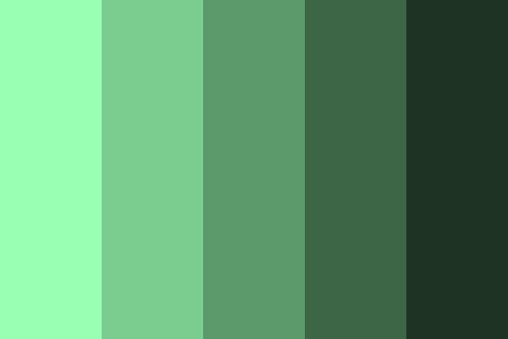 a green color scheme with vertical stripes