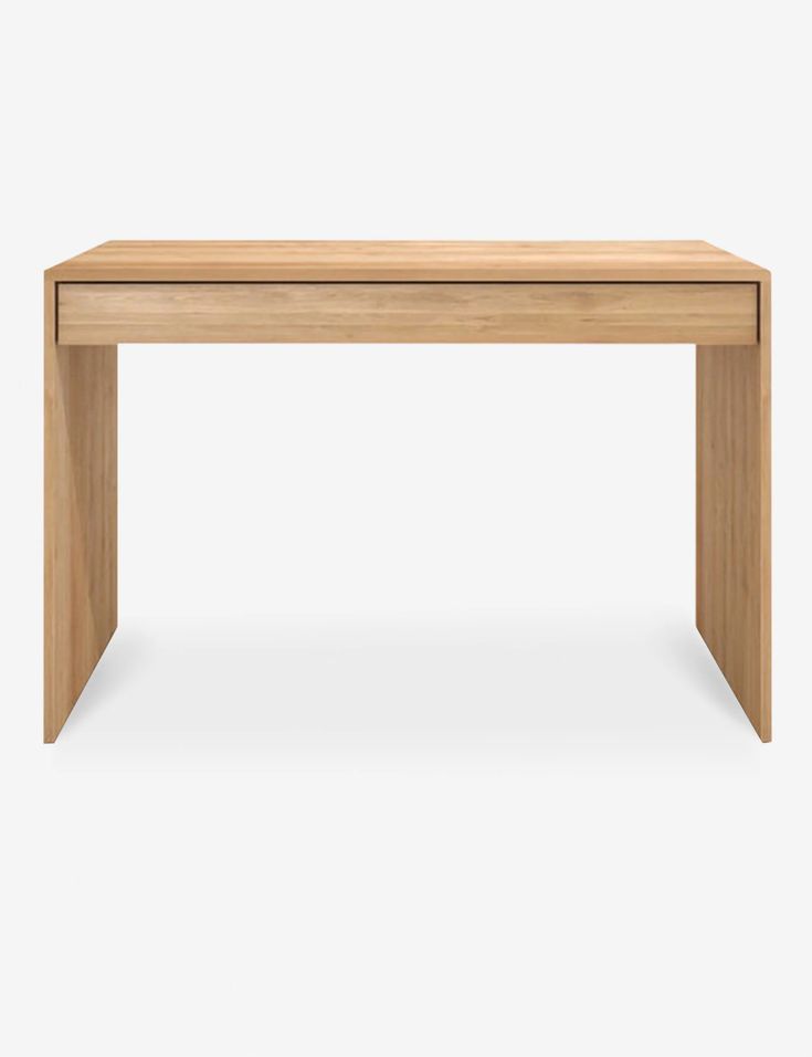 a wooden table with one drawer on the top