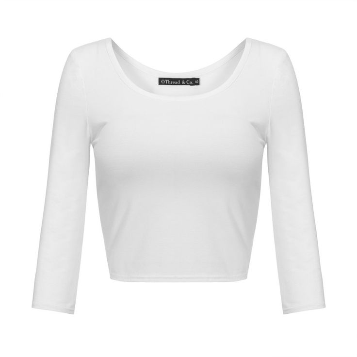 PRICES MAY VARY. Serial Products: We have a series of crop tops, Scoop Neck/Crew Neck/Halter Neck Crop Tank Top, Racer-back Crop Tank Top, Cap Sleeve/ 3/4 Sleeve /Long Sleeve Crop Top and Cami Crop Top. You can find these serial products in our store Lightweight fabric, silky smooth soft feel, skin-friendly and breathable. Scoop neck design with 3/4 sleeve, works perfectly on its own or as a layer matching with blazers, cardigans, coats or jackets Nice T-shirt for casual wear, going out, home, s Half Shirts, Crop Top Tees, Blouse Material, Crop Tank Top, Cami Crop Top, Long Sleeve Crop, Cool Fabric, Perfect Shirt, Cropped Tank Top