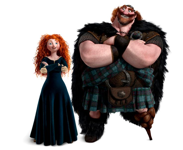 a woman standing next to a man in a kilt