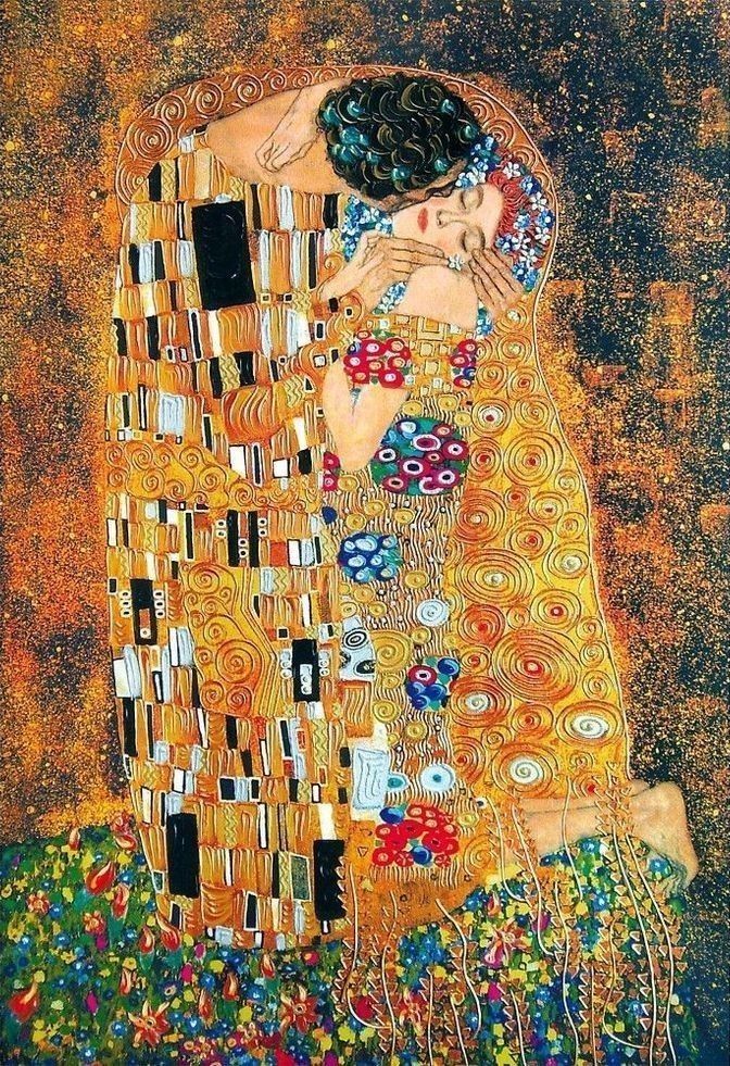 the kiss by klimt painting on canvas