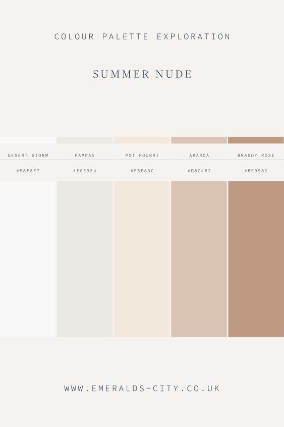 the color palette for summer nude