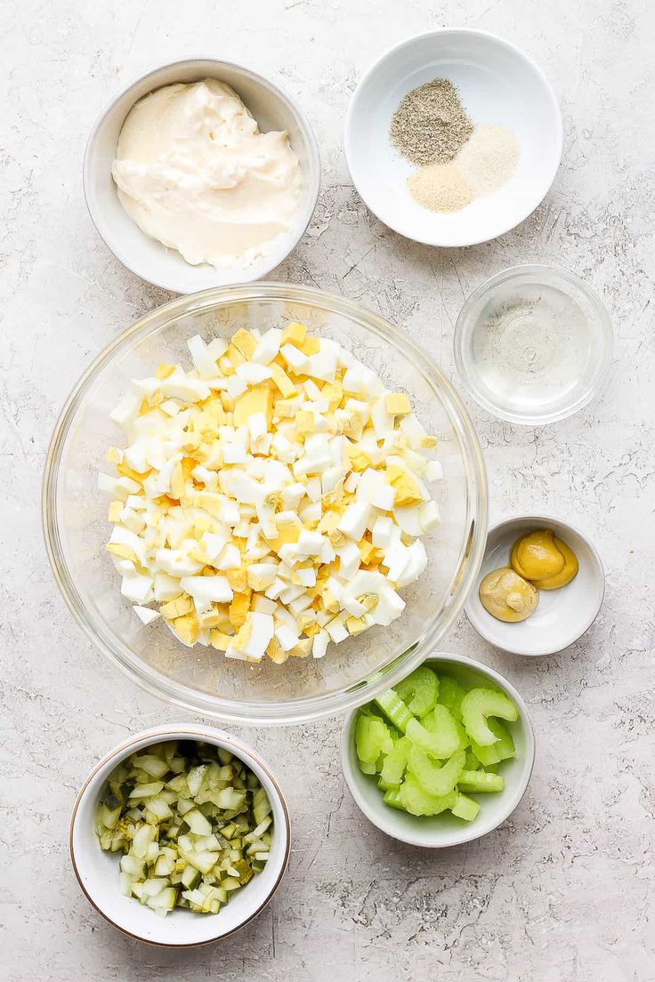 the ingredients to make this dish include onions, celery, and mayonnaise