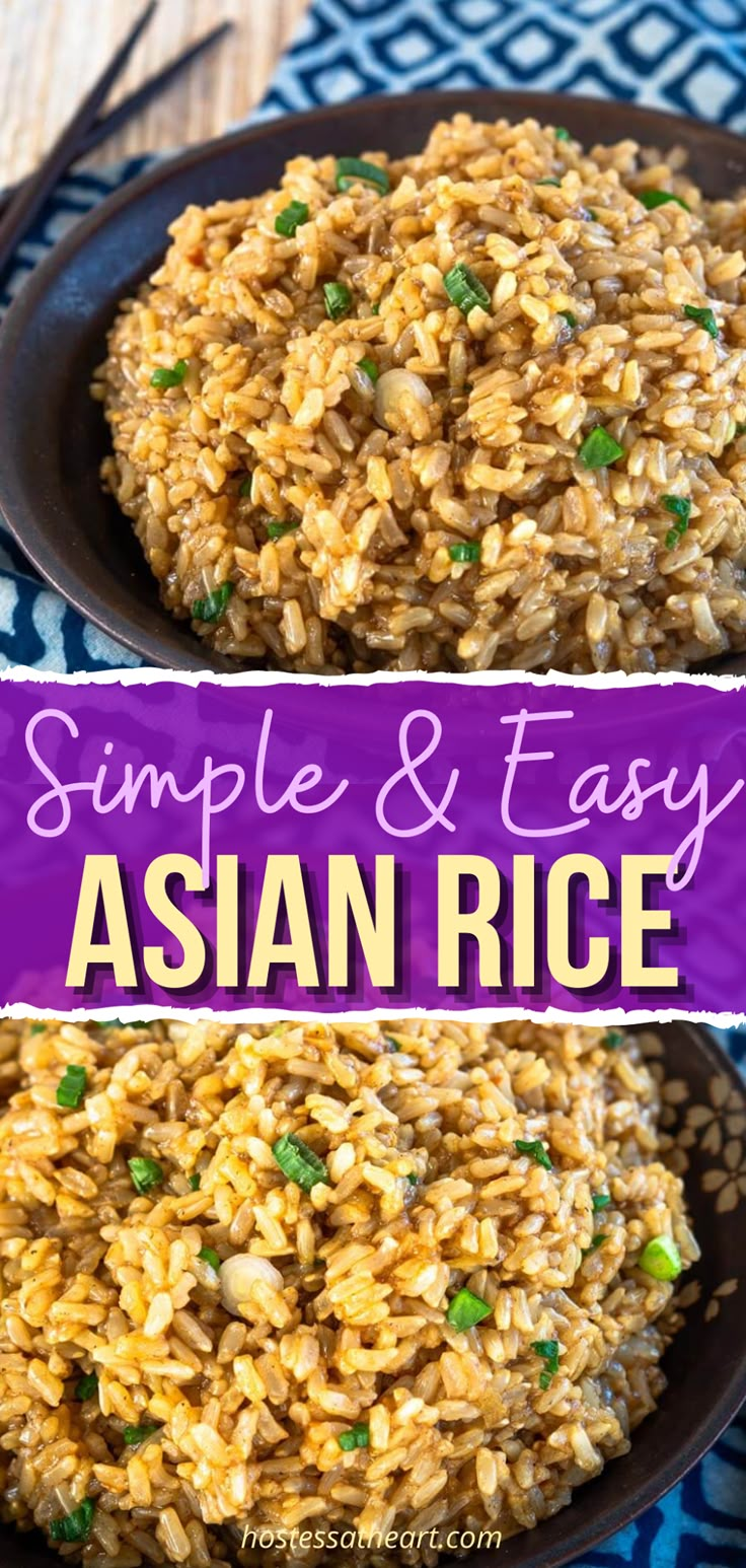 Rice For Asian Dishes, Asian Inspired Rice, How To Make Rice Flavorful, Instant Pot Chinese Rice, Rice Dishes Instant Pot, Rice Recipes Asian Simple, Asian Rice Recipes Instant Pot, Asian Inspired Rice Recipes, Dishes Made With Rice