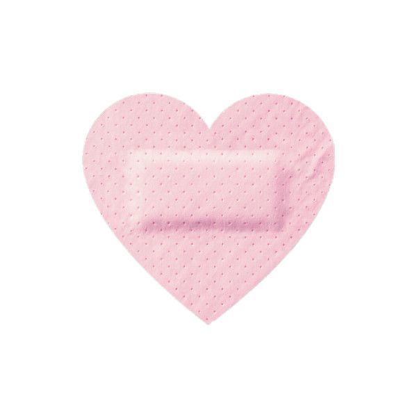 a pink heart shaped object with dots on it's side and a white background