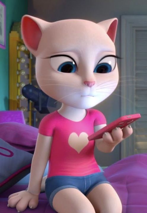 Talking Angela Talking Angela, Talking Tom, Cat Girl, Just Girly Things, Olaf The Snowman, Cute Icons, Cat Memes, Girly Things