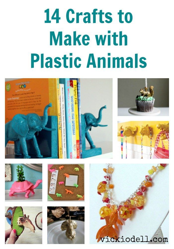 14 Crafts to Make with Plastic Animals Upcycle Toys, Plastic Animal Crafts, Toy Sailboat, Spray Paint Plastic, Money Making Projects, Upcycle Plastic, Minecraft Toys, Animal Ideas, Animal Action