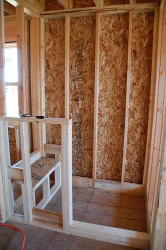 the inside of a house being built