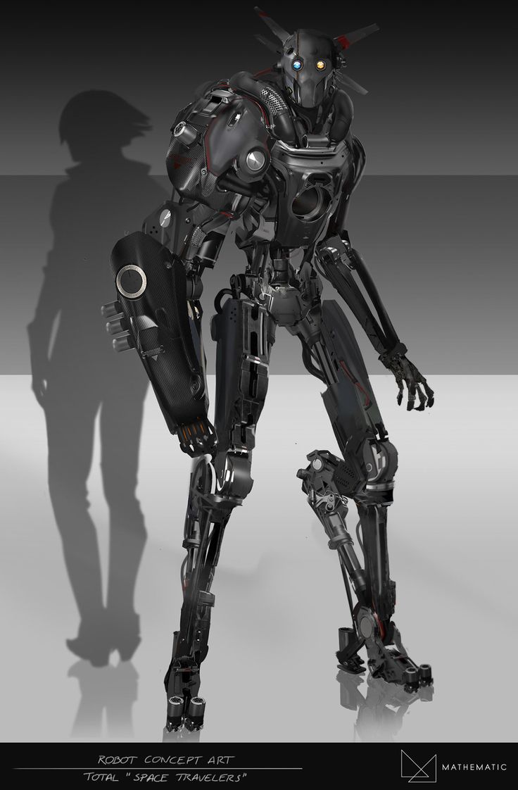 a robot that is standing in the dark