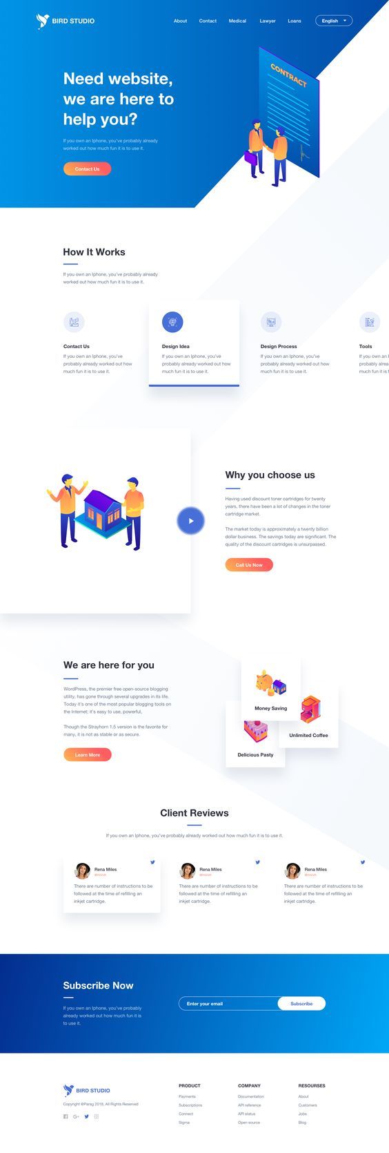 the landing page for an app that is designed to look like it has different colors and shapes