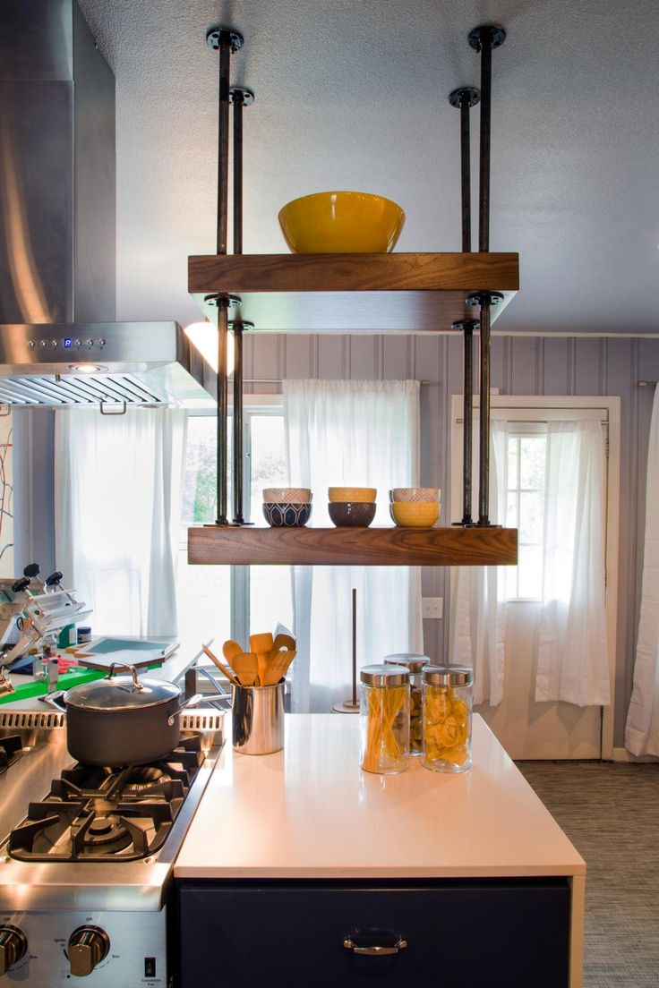 the kitchen is clean and ready to be used by someone who likes it on instagram