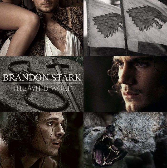 the poster for branon stark, the wild wolf is shown in three different pictures