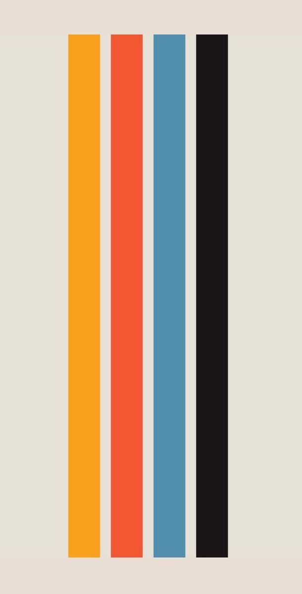 an orange, black and blue striped background