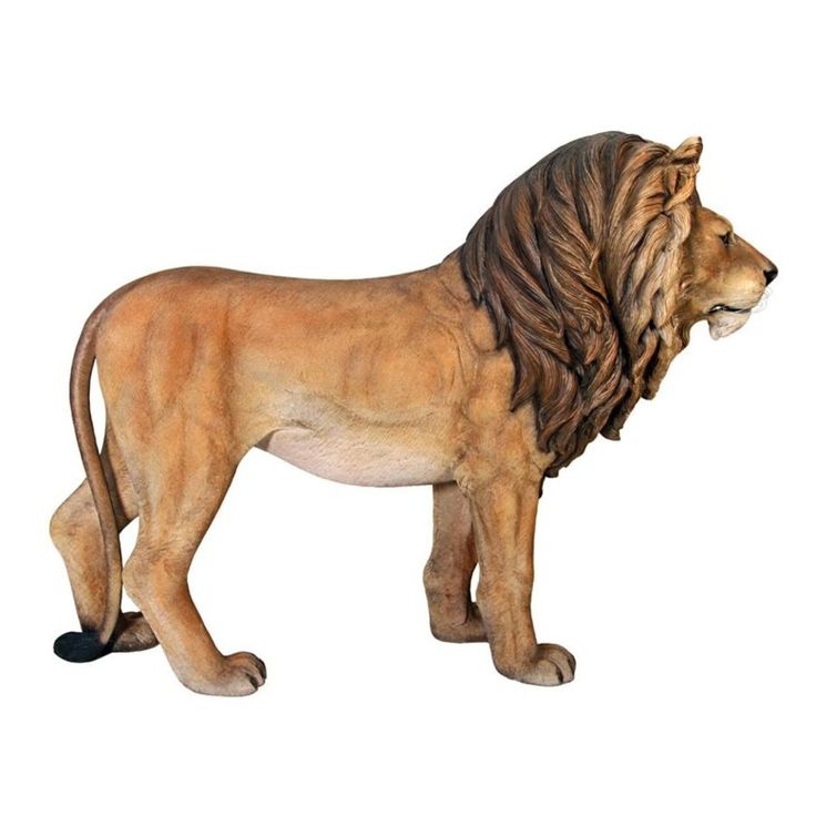 a statue of a lion is shown against a white background with the image in full color