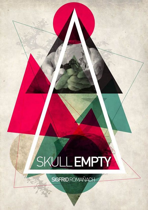 the cover art for skull empty's album, featuring geometric shapes and an abstract design