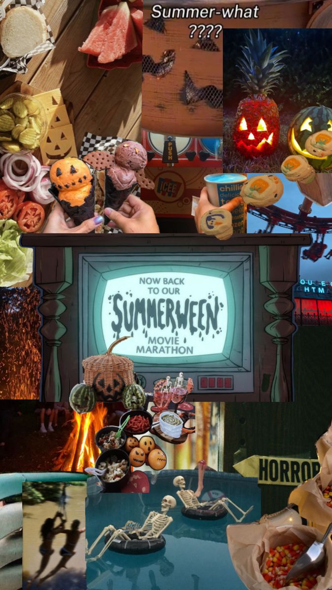 a collage of halloween images with pumpkins and jack - o'- lanterns