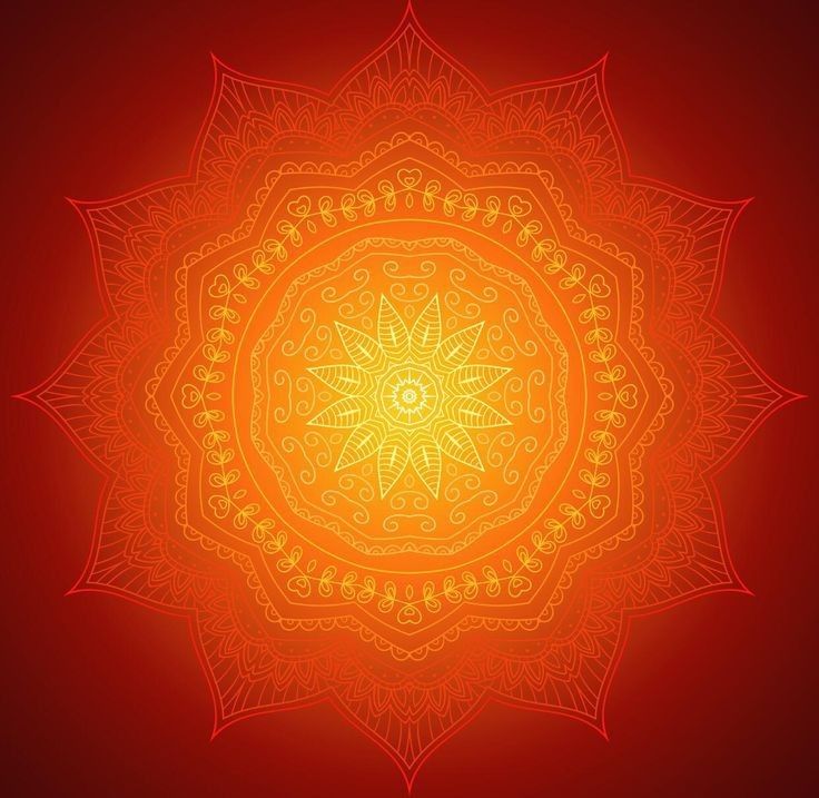 an orange and red background with a circular design