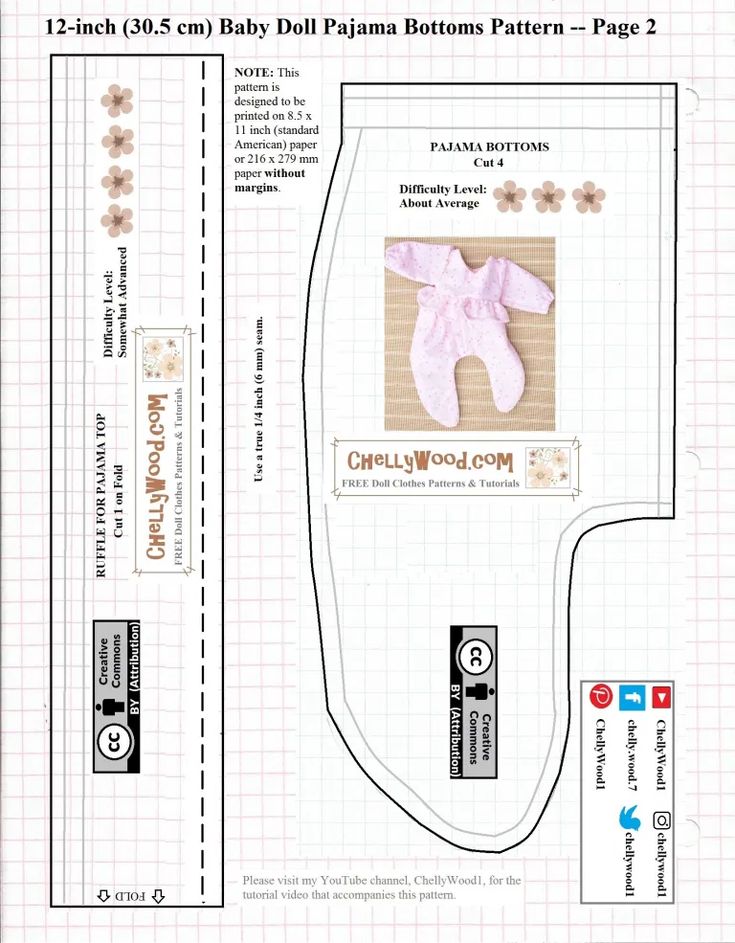 the back side of a paper doll's diaper with an image of a pink bow on it