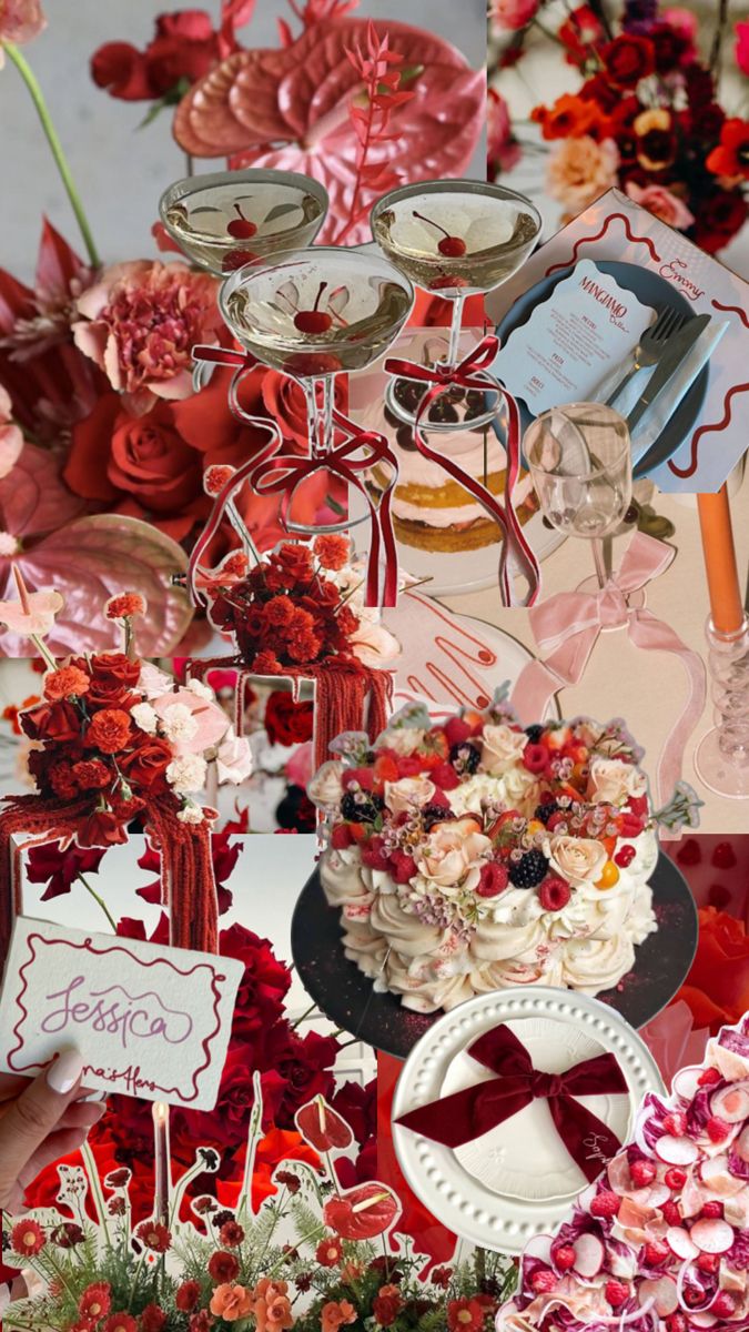 a table topped with lots of different types of cakes and desserts next to each other