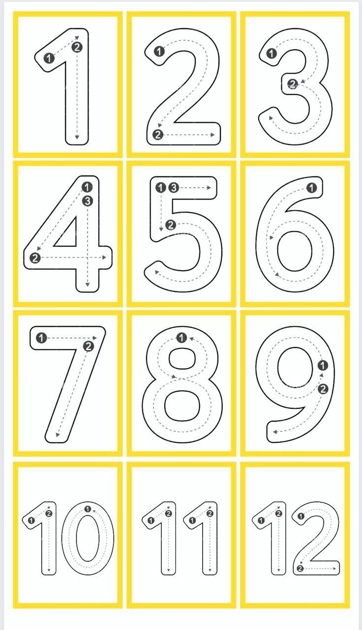 the numbers that are in this worksheet for children to learn how to write and draw