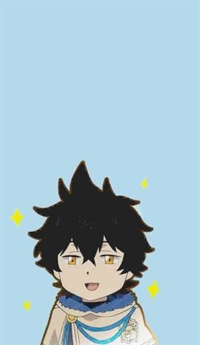 an anime character with black hair and yellow eyes standing in front of a blue sky