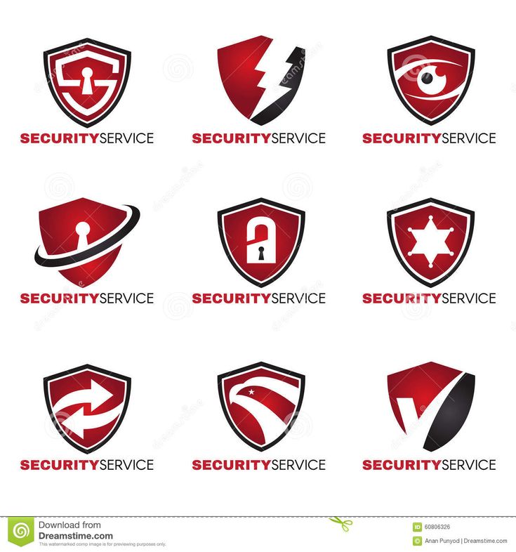 set of security and security services logo design templates for your company, business or organization