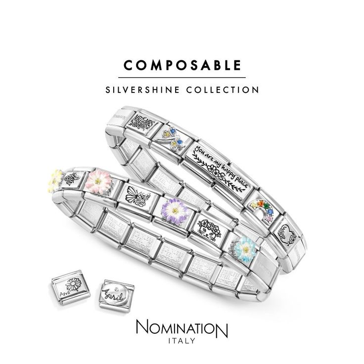 Nomination charms Nomination Bracelet, Nomination Charms, Pandora Bracelet Designs, Italian Bracelet, Jewellery Bracelets, Crystal Anklet, Rose Gold Charms, Turquoise Crystal, Dope Jewelry