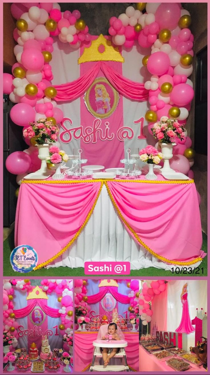 Birthday Theme - Princess Aurora💕 Princess Aurora Theme Birthday, Princess Aurora Cake, Princess Aurora Party, Aurora Cake, Sleeping Beauty Birthday Party, Barbie Bday, Birthday 13, Birthday Room, Princess Birthday Party Decorations