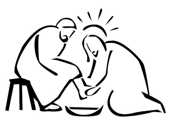 a man kneeling down next to a woman who is holding her hand over the bowl