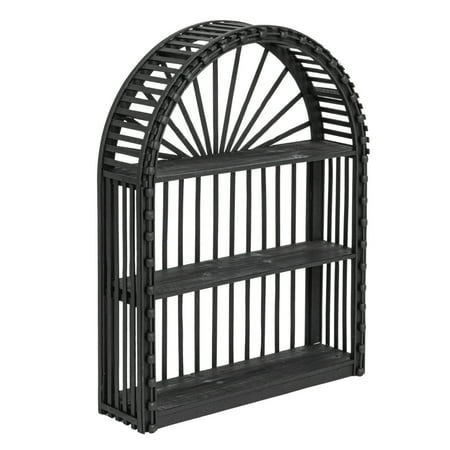 a black birdcage on a white background