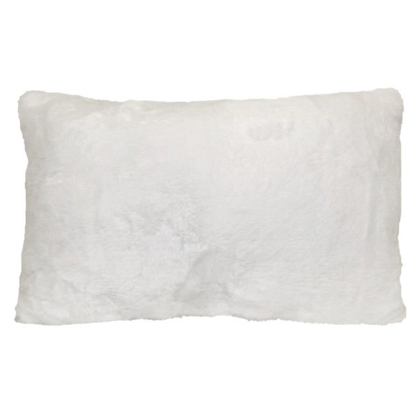 a white fluffy pillow on a white background