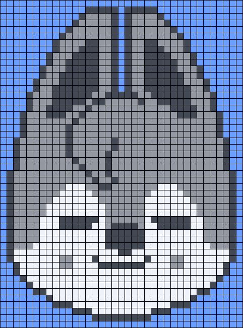 an image of a pixellated face on a blue background