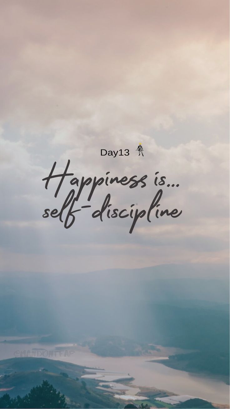 the words happiness is self - discripe on a cloudy day