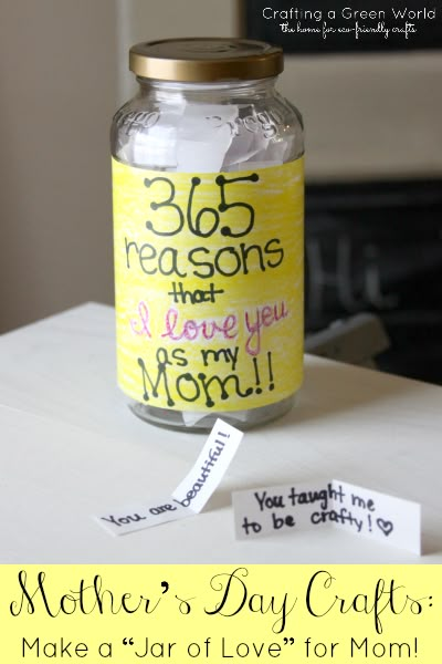 a jar filled with money sitting on top of a table next to a sticker