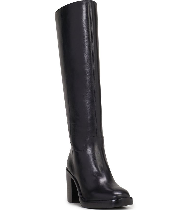 From Vince Camuto, the Gibi Leather Tall Boots features: Leather upperInside nylon zipper closureSynthetic liningRubber outsoleApprox. 15.3" boot shaft heightApprox. 14.5" standard shaft circumferenceApprox. 15.7" wide shaft circumferenceApprox. 16.9" extra wide shaft circumferenceApprox. 0.6 " platform heightApprox. 3.5" heel heightImported. Leather Platform Boots With High Shaft And Reinforced Heel, Leather High Shaft Platform Boots With Reinforced Heel, Leather High Shaft Platform Boots For Work, Leather High Shaft Boots For Workwear, Formal High Shaft Leather Platform Boots, Formal Tall Leather Platform Boots, Formal High Shaft Winter Boots, Leather High Shaft Boots With Reinforced Heel, Tall Leather High Shaft Heeled Boots