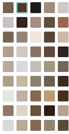 the different shades of brown and white