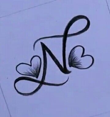 the letter n has long eyelashes on it