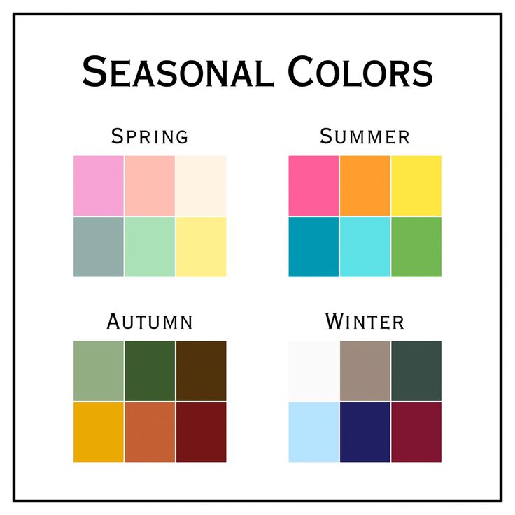 the seasonal colors for autumn and winter