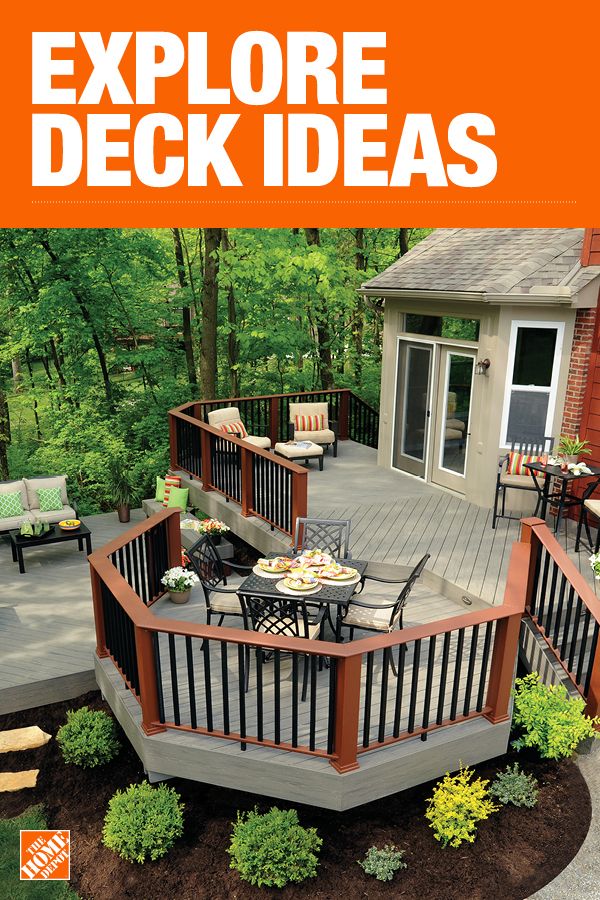 a magazine cover with an outdoor deck and patio furniture