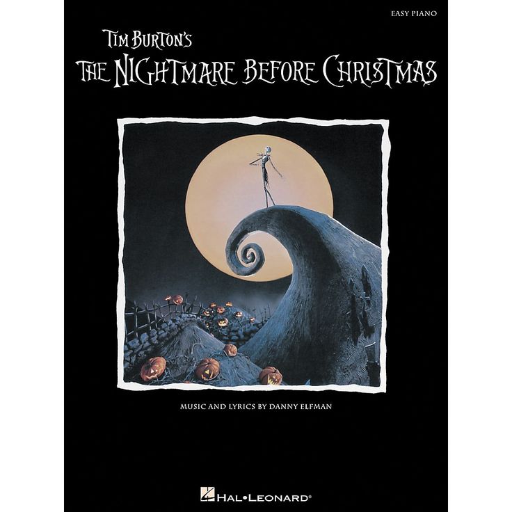 the nightmare before christmas by tim burton's album cover art print on black paper